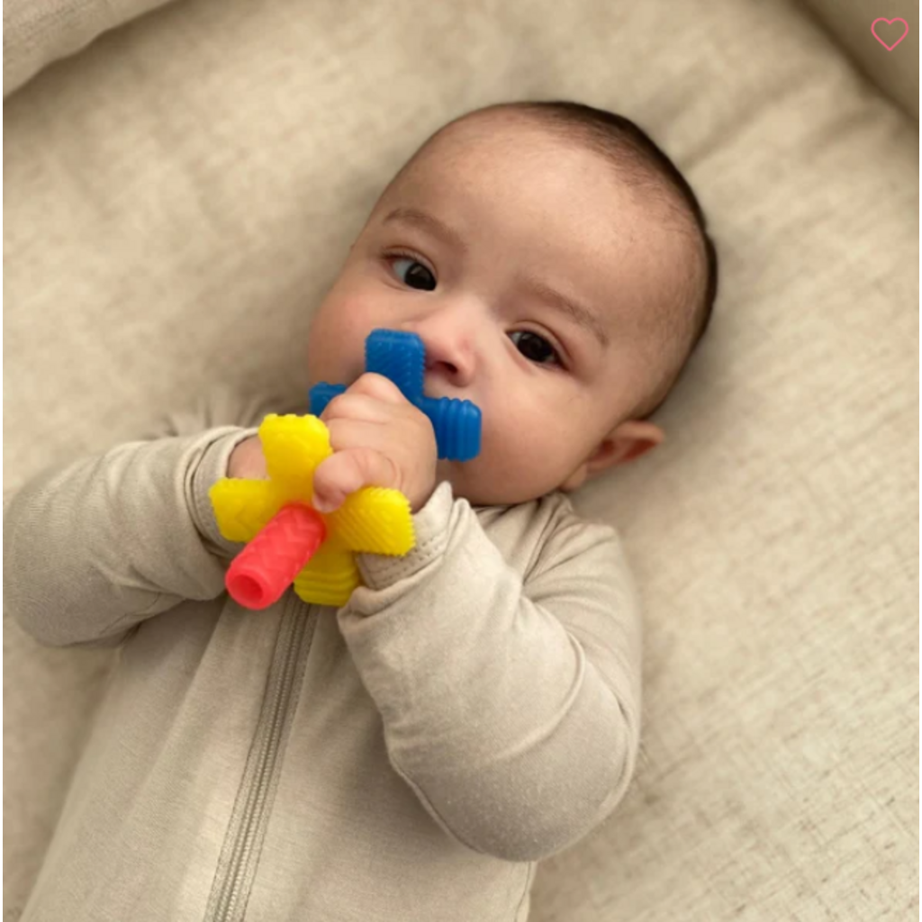 ITZY RITZY TEENSY TUBES TEETHER RAINBOW