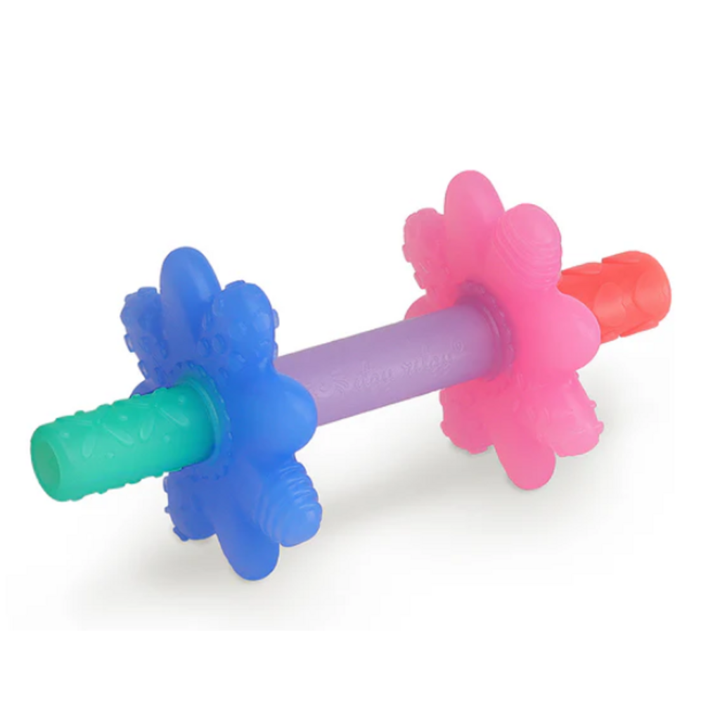 ITZY RITZY TEENSY TUBES TEETHER PINK RAINBOW