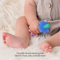 TEENSY TUBES TEETHER PINK RAINBOW