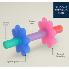 ITZY RITZY TEENSY TUBES TEETHER PINK RAINBOW