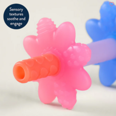 TEENSY TUBES TEETHER PINK RAINBOW