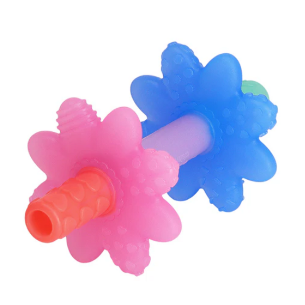 TEENSY TUBES TEETHER PINK RAINBOW