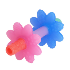 ITZY RITZY TEENSY TUBES TEETHER PINK RAINBOW