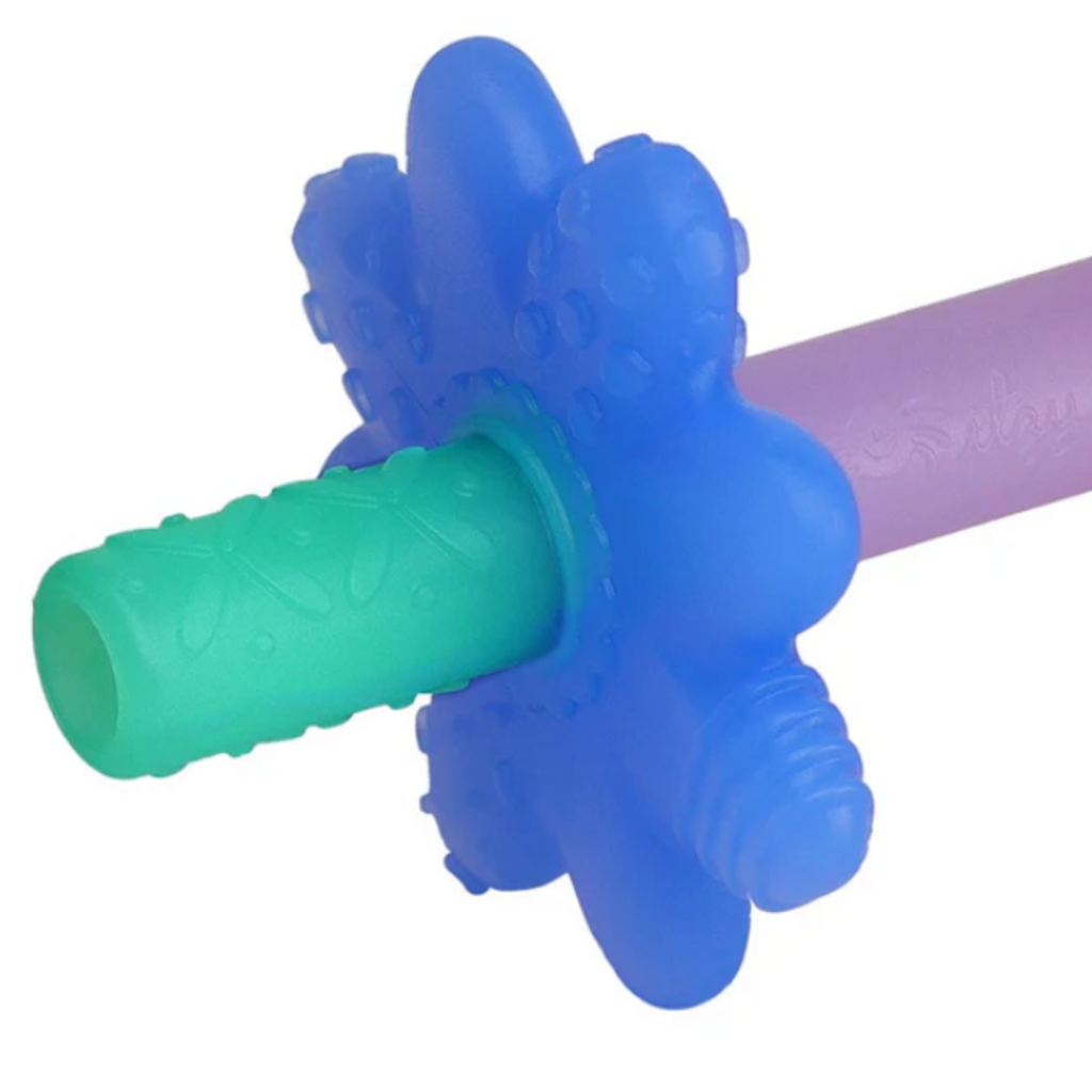 ITZY RITZY TEENSY TUBES TEETHER PINK RAINBOW