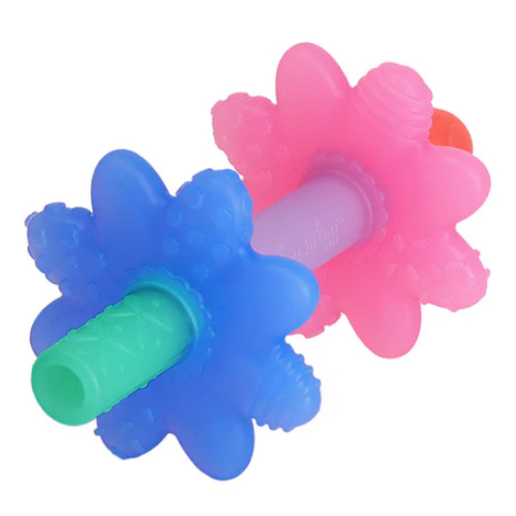 TEENSY TUBES TEETHER PINK RAINBOW
