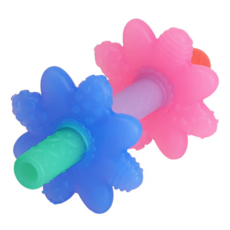 TEENSY TUBES TEETHER PINK RAINBOW