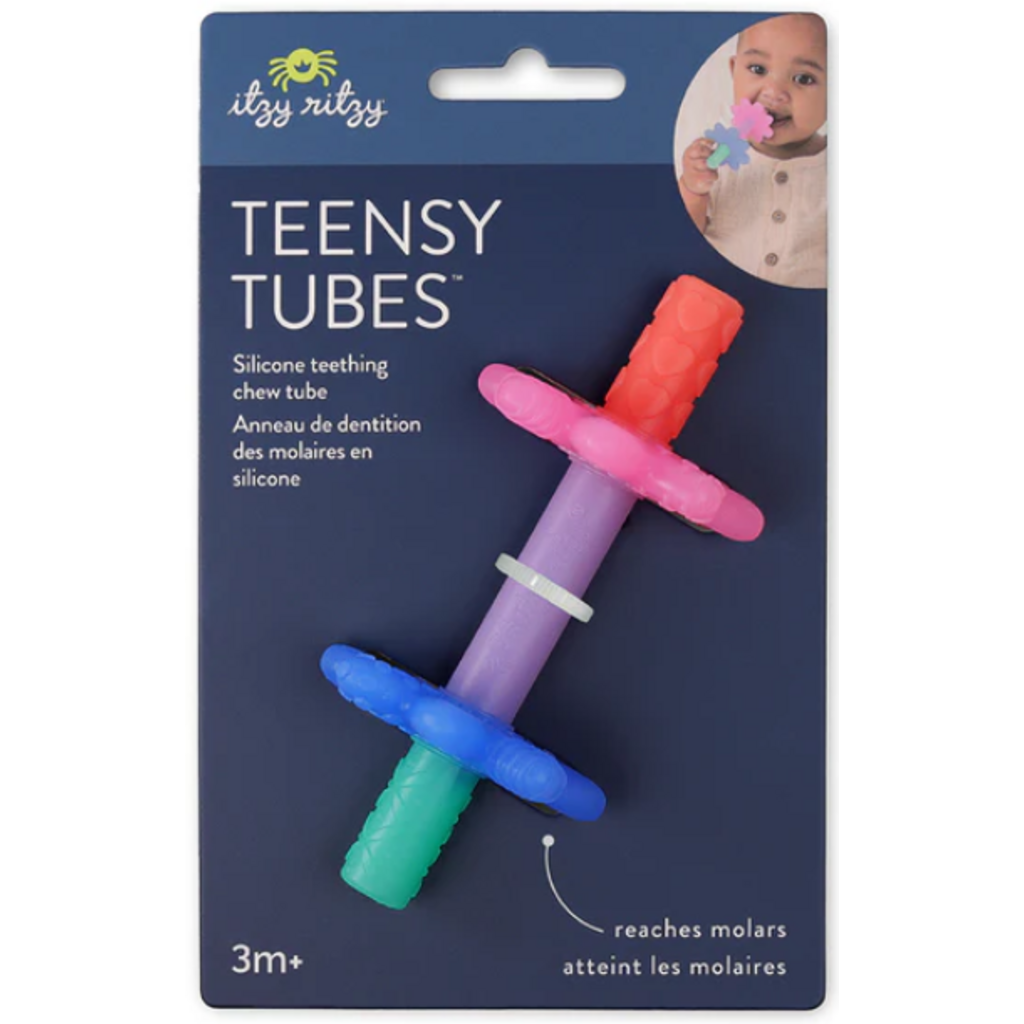 TEENSY TUBES TEETHER PINK RAINBOW