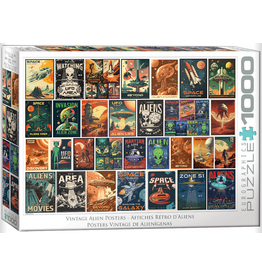 EUROGRAPHICS VINTAGE ALIEN POSTERS 1000 PC PUZZLE