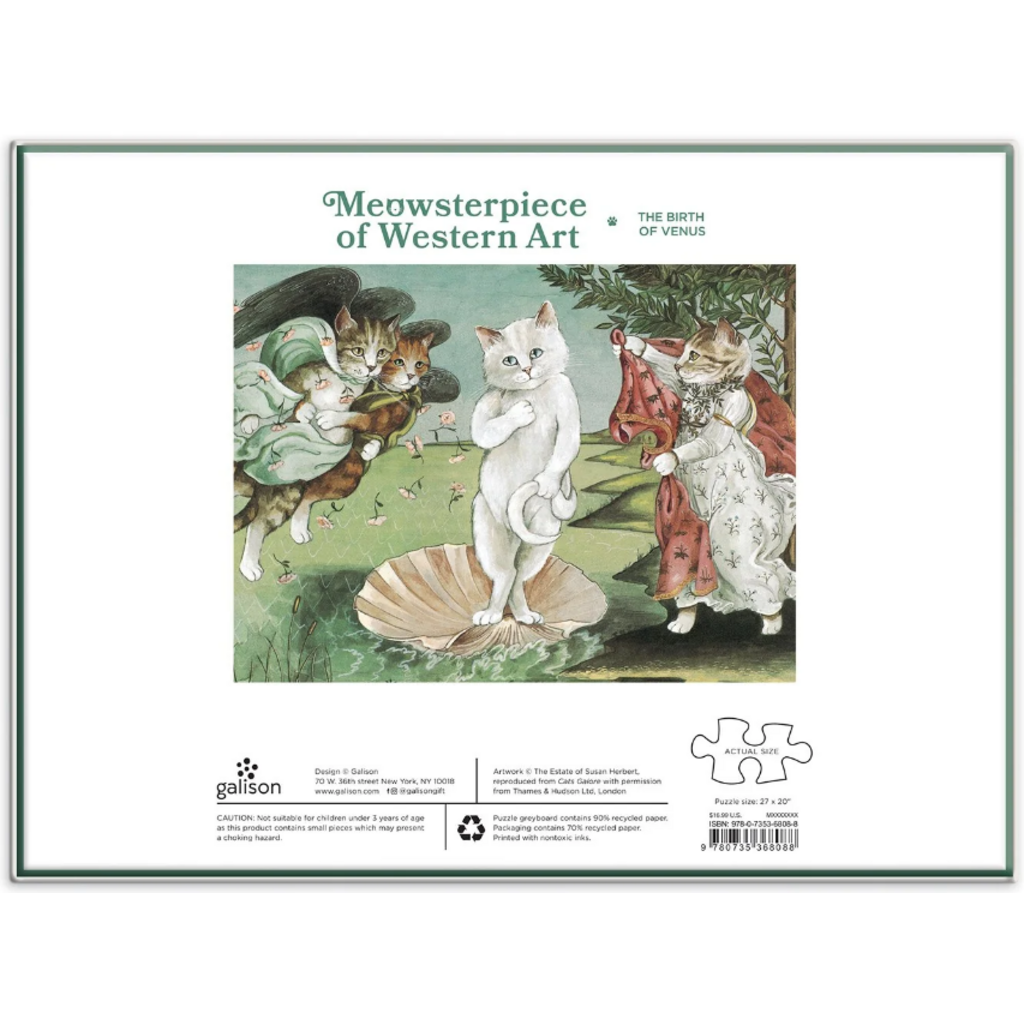 GALISON BIRTH OF VENUS MEOWSTERPIECE 1000 PC PUZZLE
