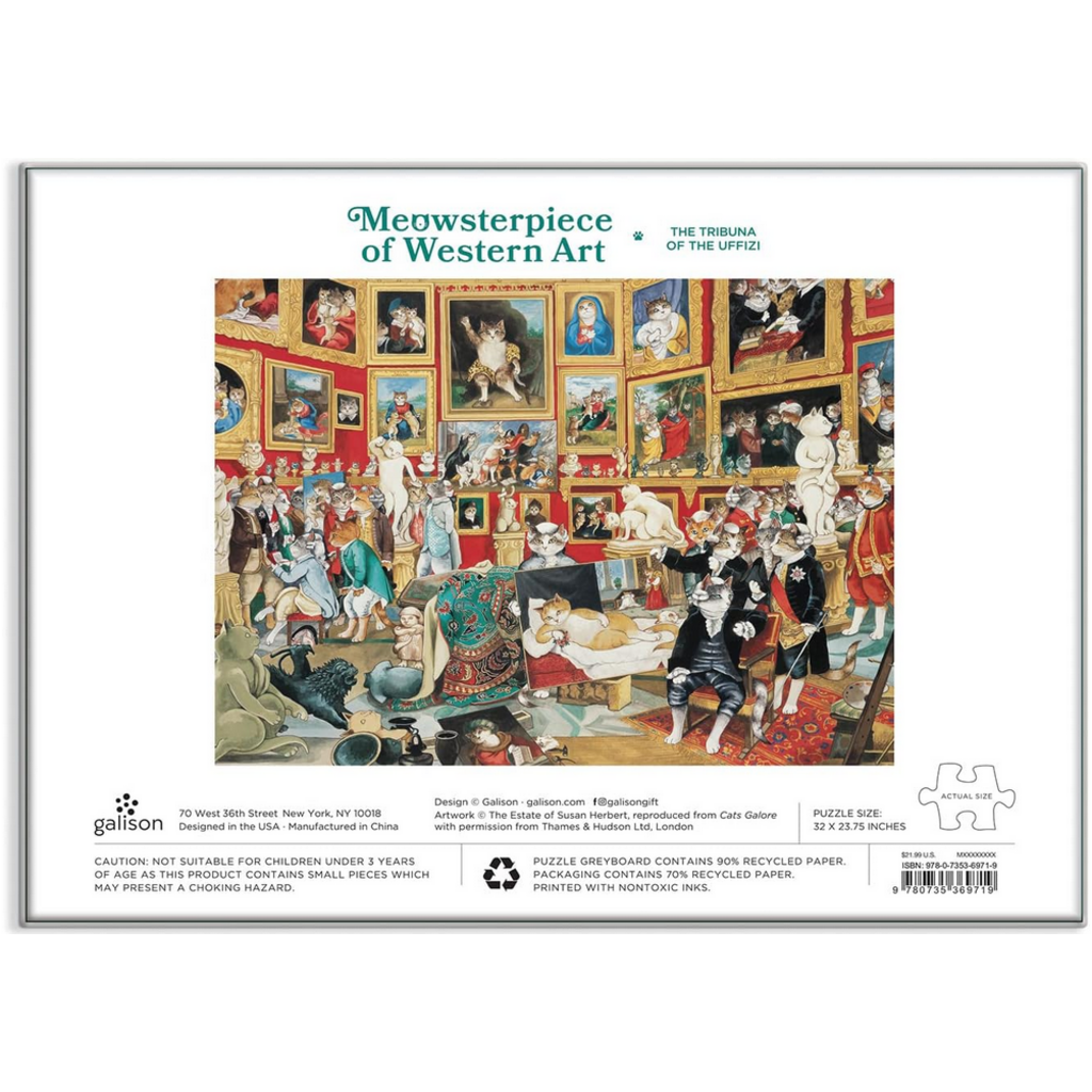GALISON TRIBUNA OF UFFIZI MEOWSTERPIECE 1500 PC PUZZLE