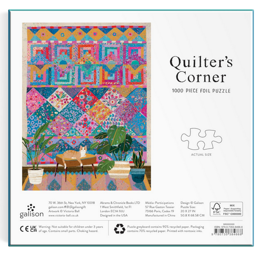 GALISON VICTORIA BALL QUILTER'S CORNER 1000 PC PUZZLE