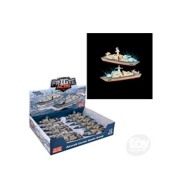 THE TOY NETWORK DIECAST PULL BACK FRIGATE W/ LIGHT & SOUND