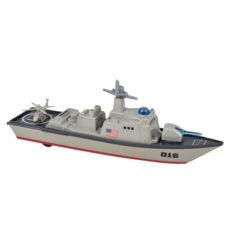 THE TOY NETWORK DIECAST PULL BACK FRIGATE W/ LIGHT & SOUND