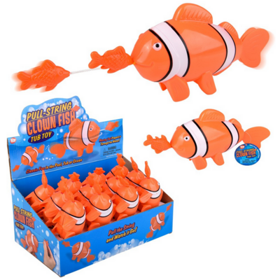 THE TOY NETWORK PULL STRING CLOWNFISH BATH TOY