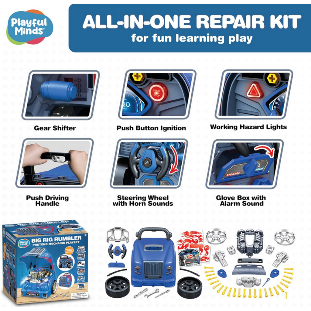 THIN AIR BRANDS BIG RIG RUMBLER PRETEND MECHANIC PLAYSET