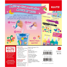 KLUTZ KLUTZ PAINT & PEEL JELLY STICKERS: GLITTER GOALS!