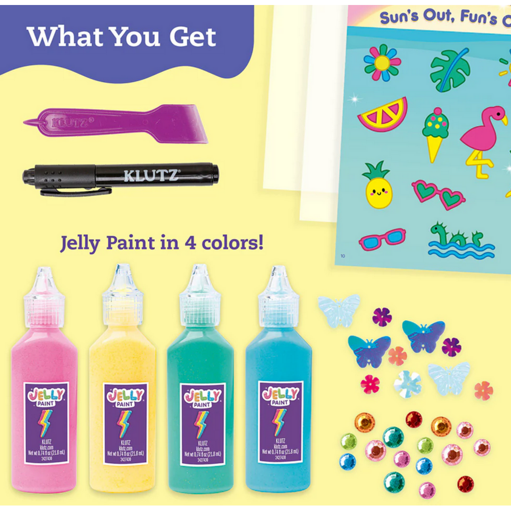 KLUTZ KLUTZ PAINT & PEEL JELLY STICKERS: GLITTER GOALS!