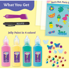 KLUTZ KLUTZ PAINT & PEEL JELLY STICKERS: GLITTER GOALS!