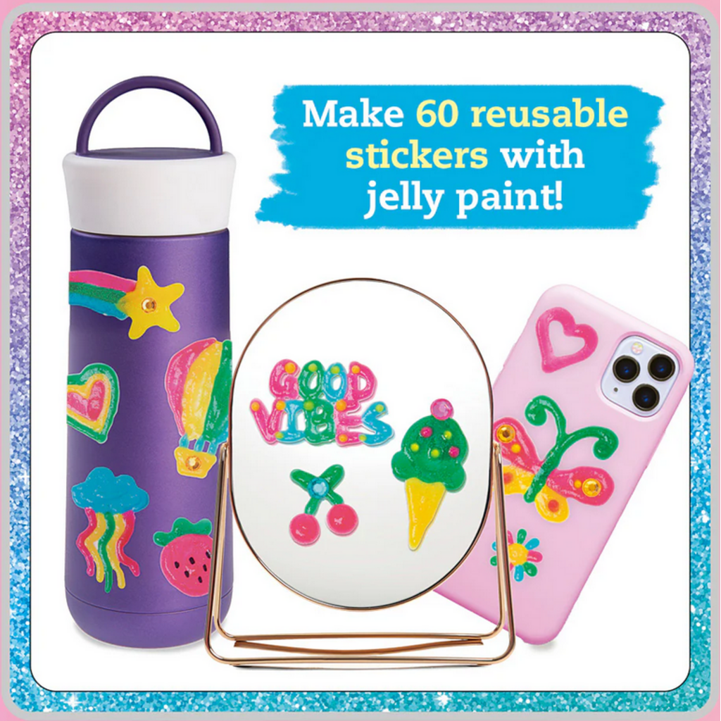 KLUTZ KLUTZ PAINT & PEEL JELLY STICKERS: GLITTER GOALS!