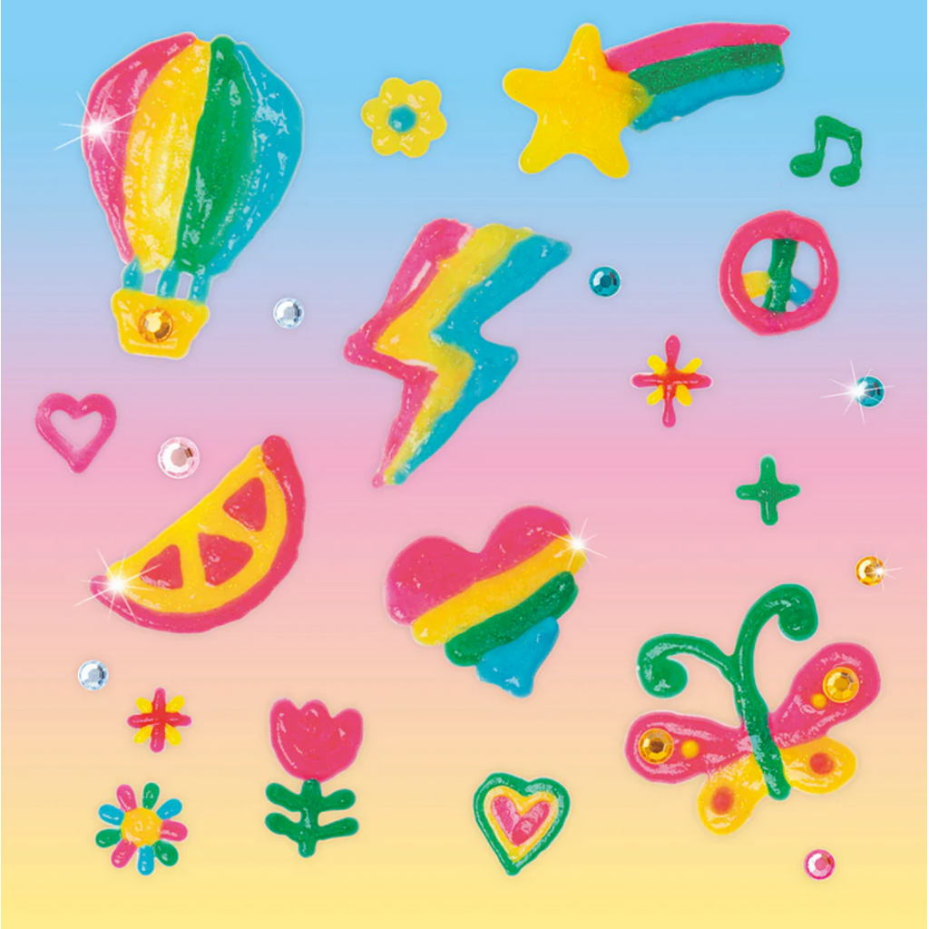 KLUTZ KLUTZ PAINT & PEEL JELLY STICKERS: GLITTER GOALS!