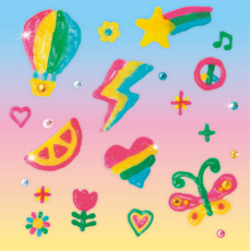 KLUTZ KLUTZ PAINT & PEEL JELLY STICKERS: GLITTER GOALS!