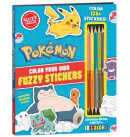 POKEMON INTERNATIONAL KLUTZ POKEMON COLOR YOUR OWN FUZZY STICKERS