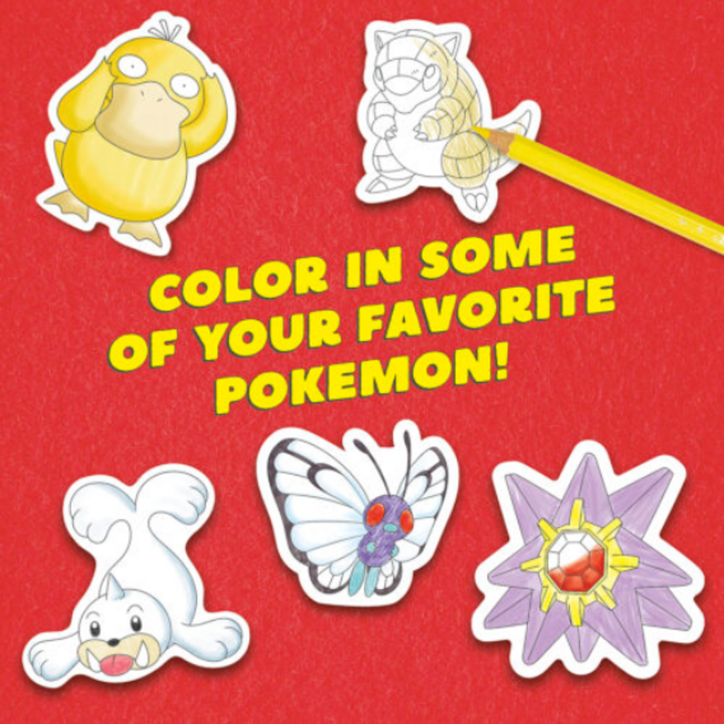 POKEMON INTERNATIONAL KLUTZ POKEMON COLOR YOUR OWN FUZZY STICKERS