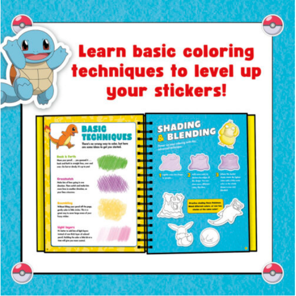 POKEMON INTERNATIONAL KLUTZ POKEMON COLOR YOUR OWN FUZZY STICKERS