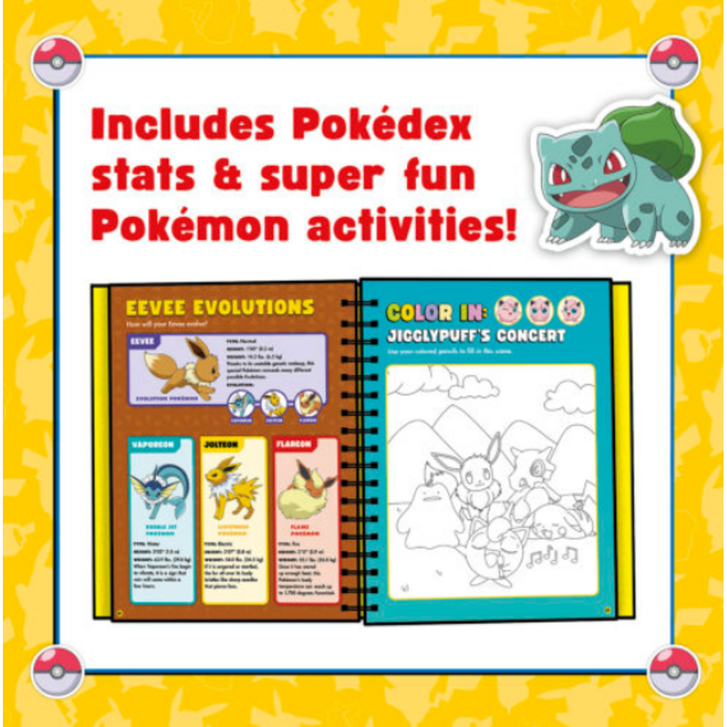 POKEMON INTERNATIONAL KLUTZ POKEMON COLOR YOUR OWN FUZZY STICKERS
