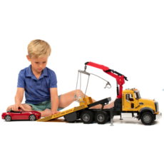 BRUDER TOYS AMERICA MACK GRANITE TOW TRUCK WITH ROADSTER