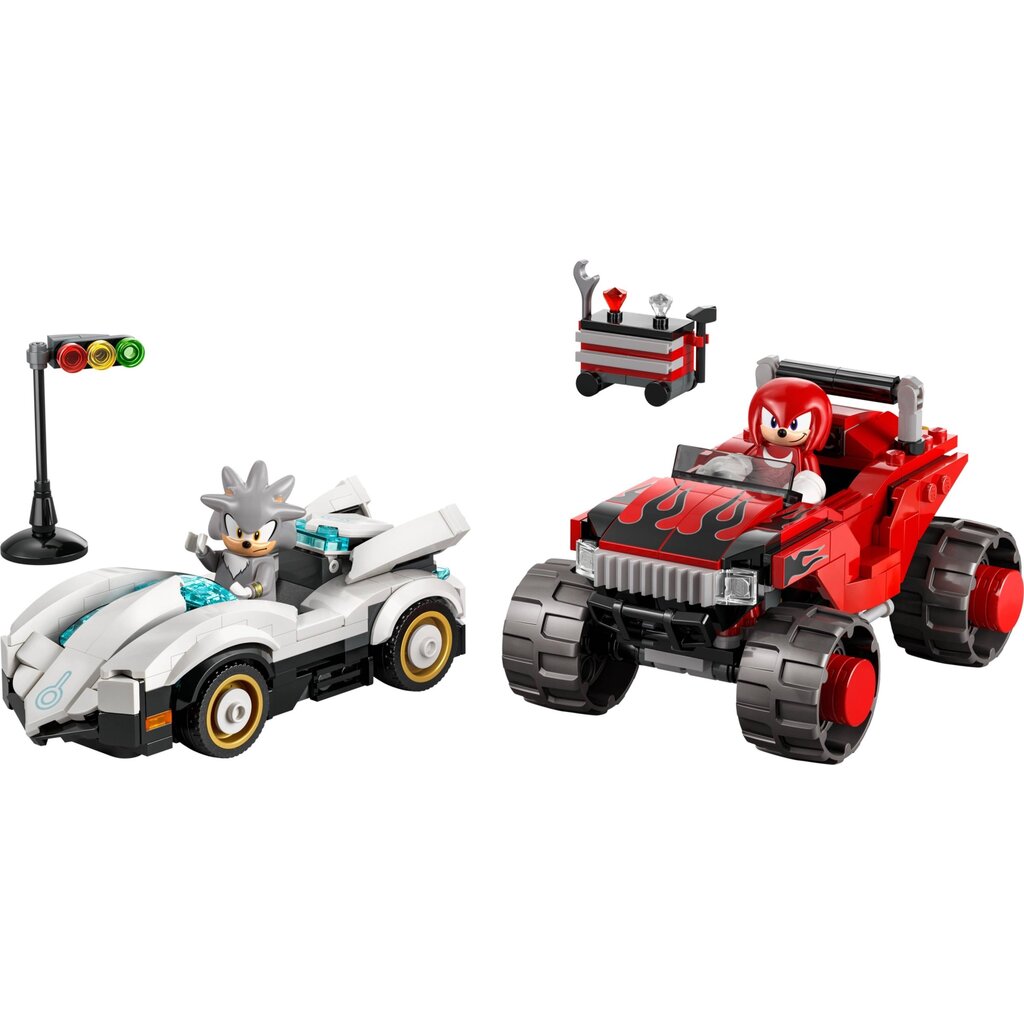 LEGO SILVER'S CAR VS KNUCKLES' MONSTER TRUCK