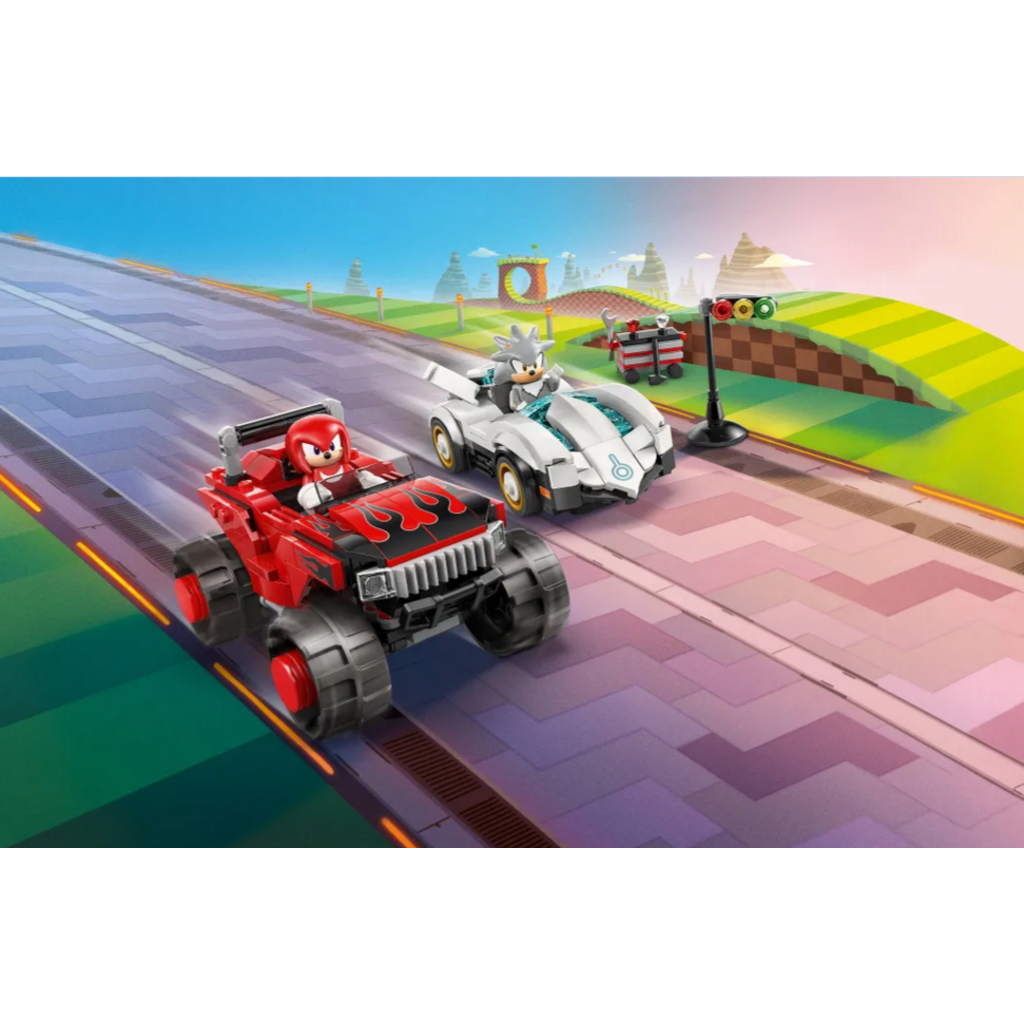 LEGO SILVER'S CAR VS KNUCKLES' MONSTER TRUCK