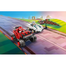 LEGO SILVER'S CAR VS KNUCKLES' MONSTER TRUCK