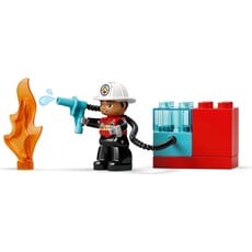 LEGO FIRE TRUCK WITH HOSE AND FIREFIGHTER