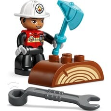 LEGO FIRE TRUCK WITH HOSE AND FIREFIGHTER