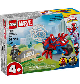 LEGO SPIDEY ON HIS MOTORCYCLE VS RHINO