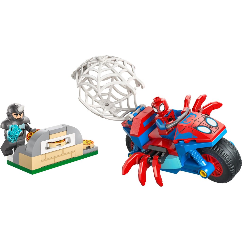 LEGO SPIDEY ON HIS MOTORCYCLE VS RHINO