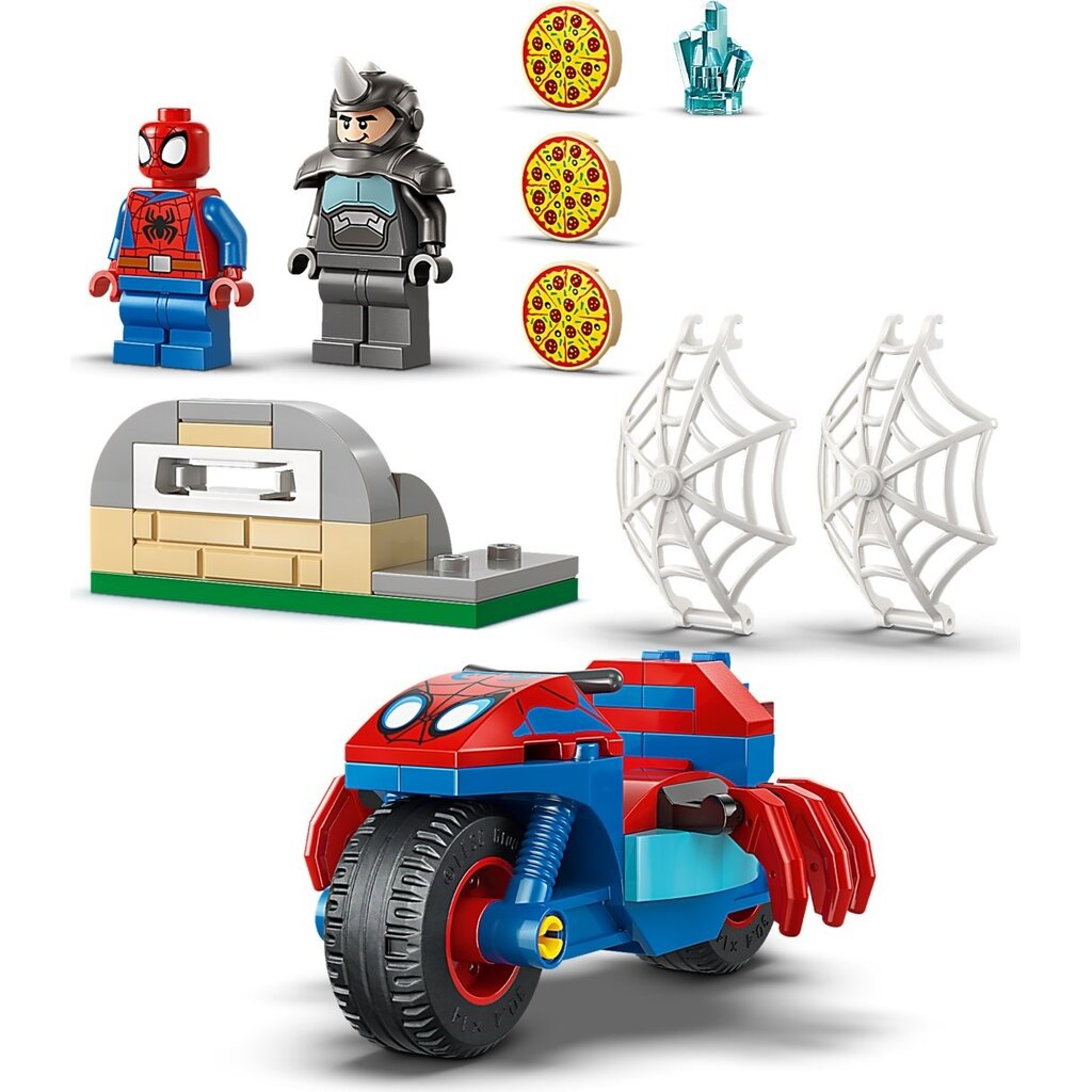 LEGO SPIDEY ON HIS MOTORCYCLE VS RHINO