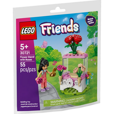 LEGO FLOWER STAND WITH ROSES