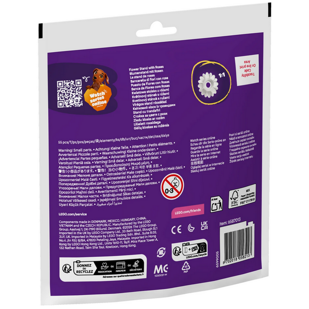 LEGO FLOWER STAND WITH ROSES