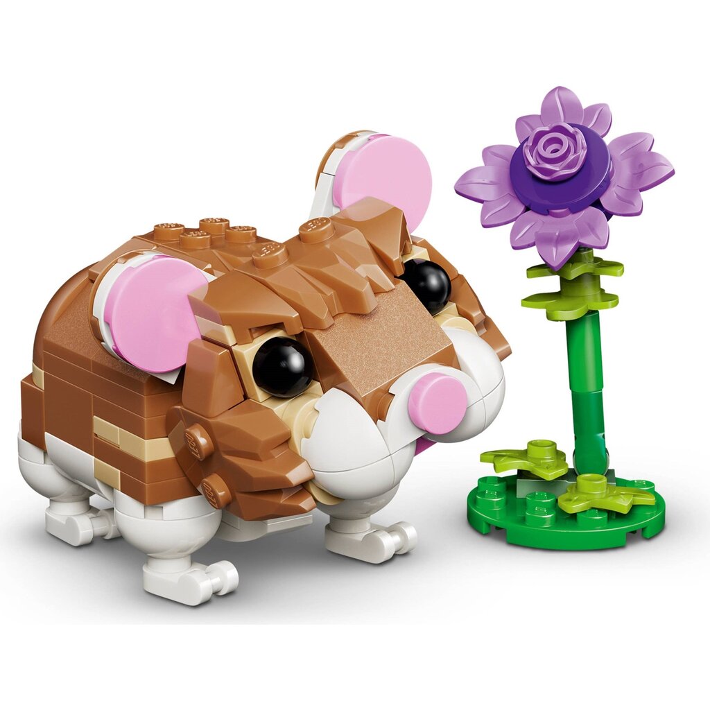 LEGO CUTE HAMSTER WITH A FLOWER