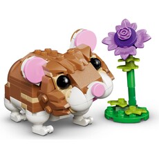 LEGO CUTE HAMSTER WITH A FLOWER