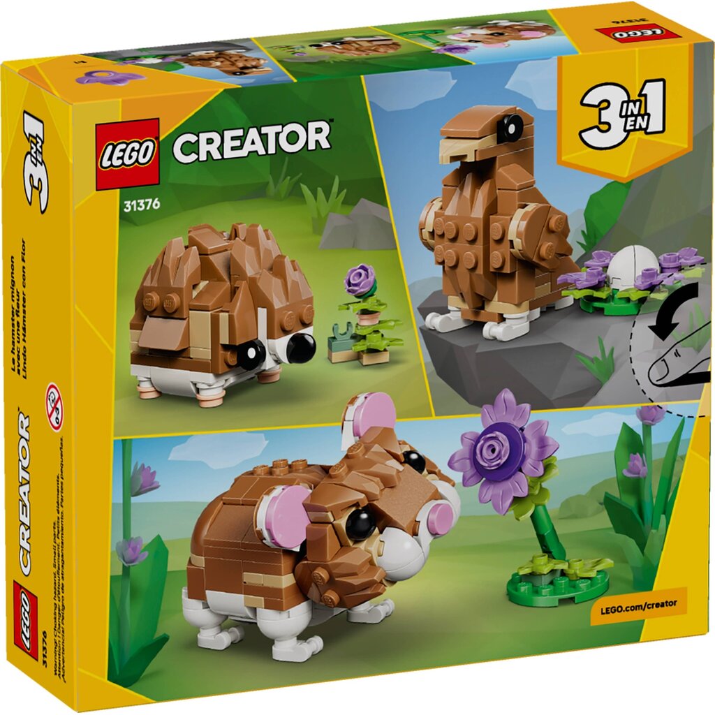 LEGO CUTE HAMSTER WITH A FLOWER