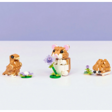 LEGO CUTE HAMSTER WITH A FLOWER