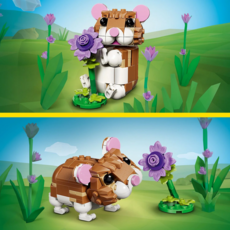 LEGO CUTE HAMSTER WITH A FLOWER