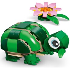 LEGO TURTLE WITH A WATER LILY FLOWER