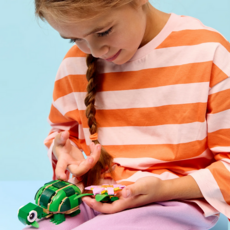 LEGO TURTLE WITH A WATER LILY FLOWER