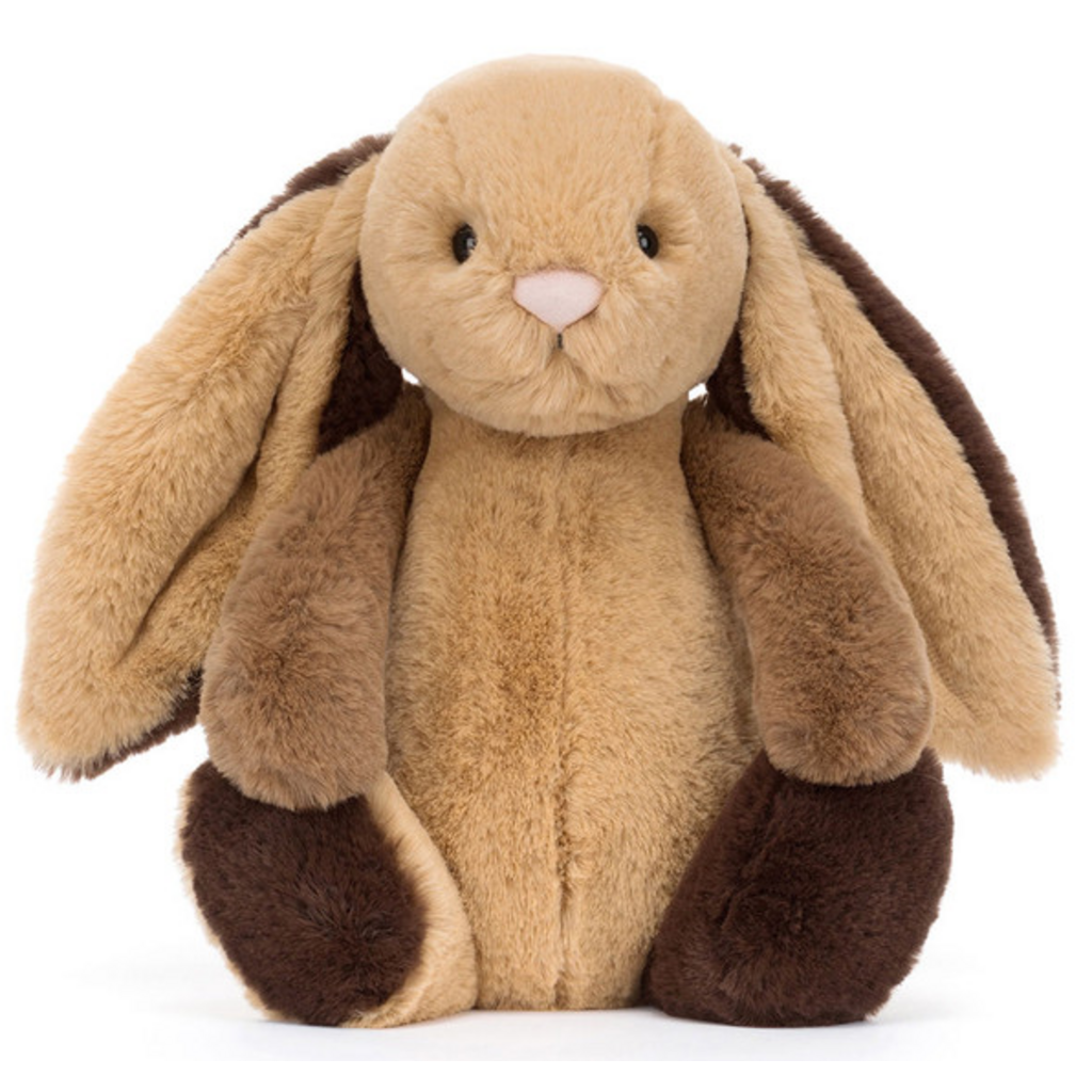 JELLY CAT BASHFUL PATCHWORK BUNNY BROWN