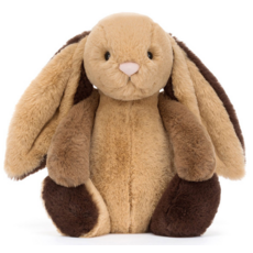 JELLY CAT BASHFUL PATCHWORK BUNNY BROWN