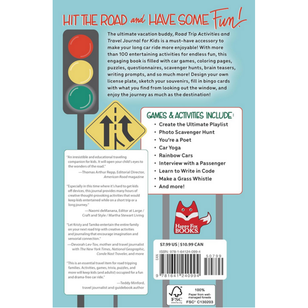 HAPPY FOX BOOKS ROAD TRIP ACTIVITIES AND TRAVEL JOURNAL FOR KIDS